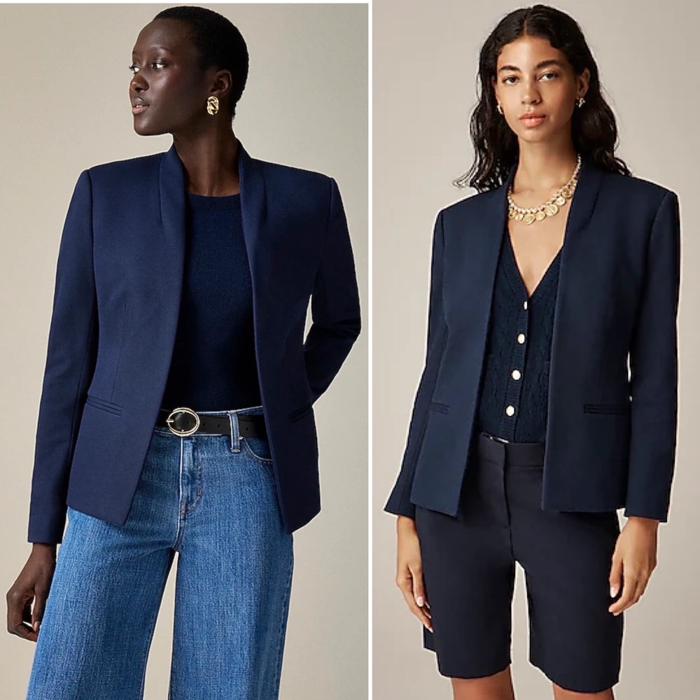 J. Crew Women's Navy Blazer
